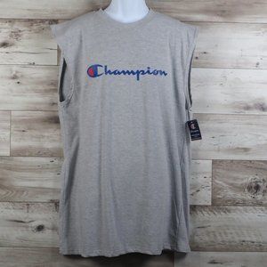 Champion* Men's Sleeveless Crew Neck Straight‎ Hem Pullover Shirt~ Size LT
